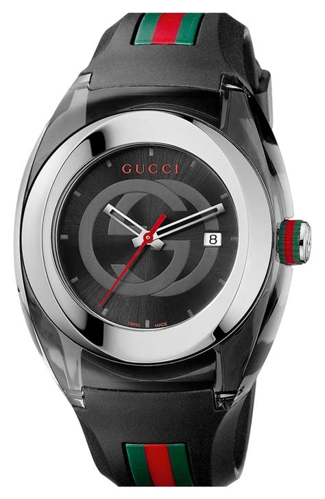 gucci rubber watch for women|gucci watch with rubber strap.